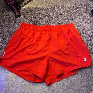 Red Women's Athletic Running Shorts